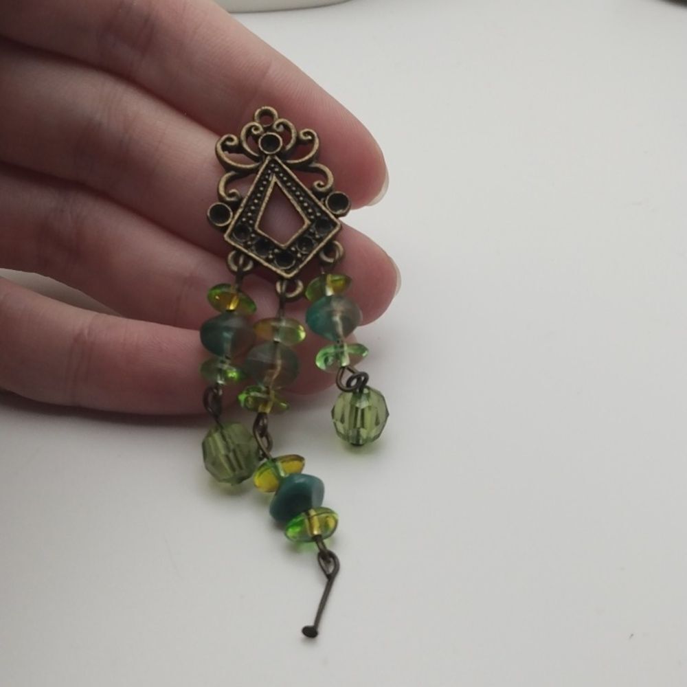 Turkish green chandelier crystal necklace pendant‎